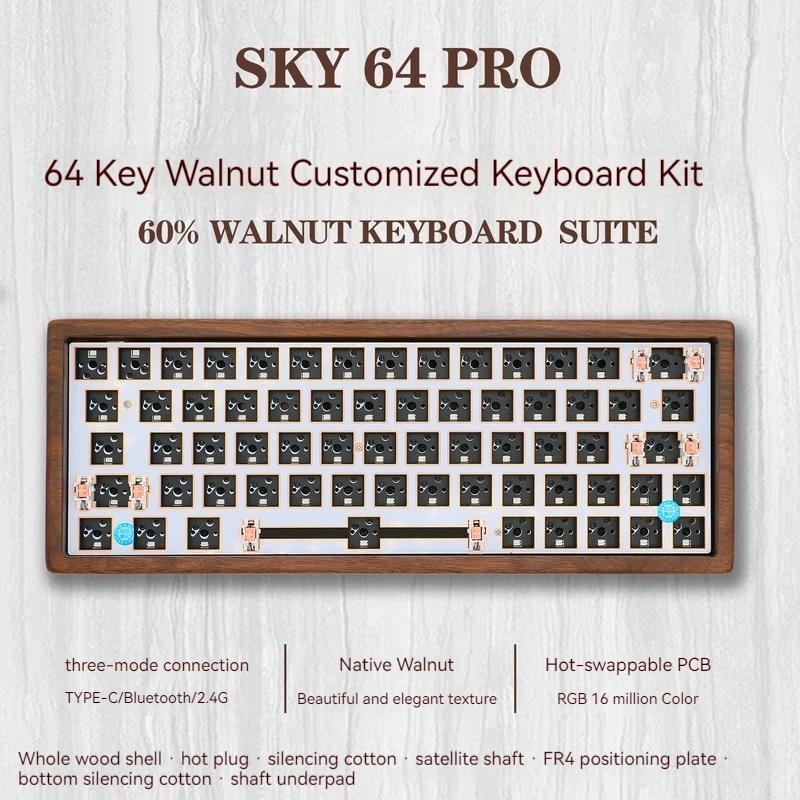 Sky 64 Pro ȣ    Ű ŰƮ, 64 Ű Gh 60% ̾ƿ,   ÷, RGB Ʈ